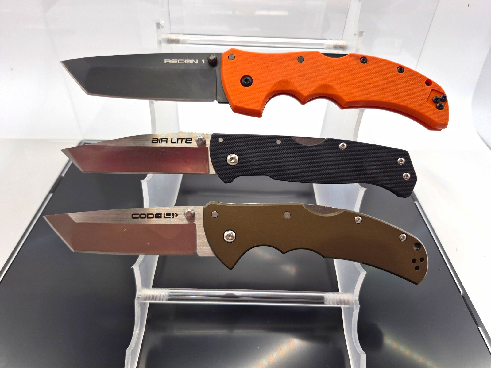 Cold Steel Lot of 3 Recon 1 Air Lite Code 4 Tanto Plain G-10 Lockback Cold Steel Lot of 3 Recon 1 Air Lite Code 4 Tanto Plain G-10 Lockback