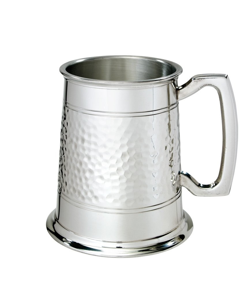 Wentworth Pewter Half Hammered 1 Pint Pewter Tankard Wentworth Pewter Half Hammered 1 Pint Pewter Tankard