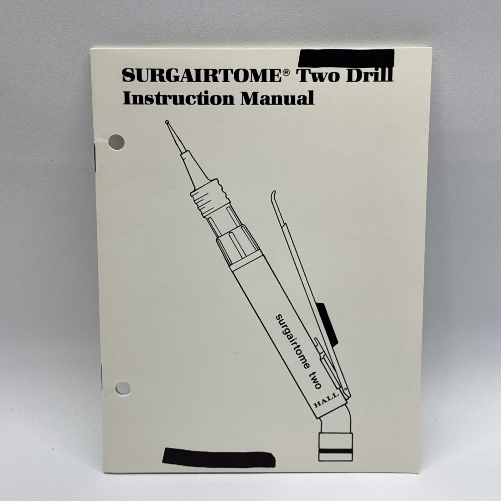 Hall Surgairtome Two 5058-01 Pneumatic High Speed Drill Instruction Manual