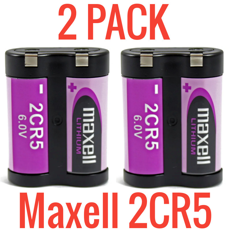 2 Pack Maxell 6V 2CR5 Photo Camera Lithium Battery New DL45, KL2CR5, 5032LC 2 Pack Maxell 6V 2CR5 Photo Camera Lithium Battery New DL45, KL2CR5, 5032LC