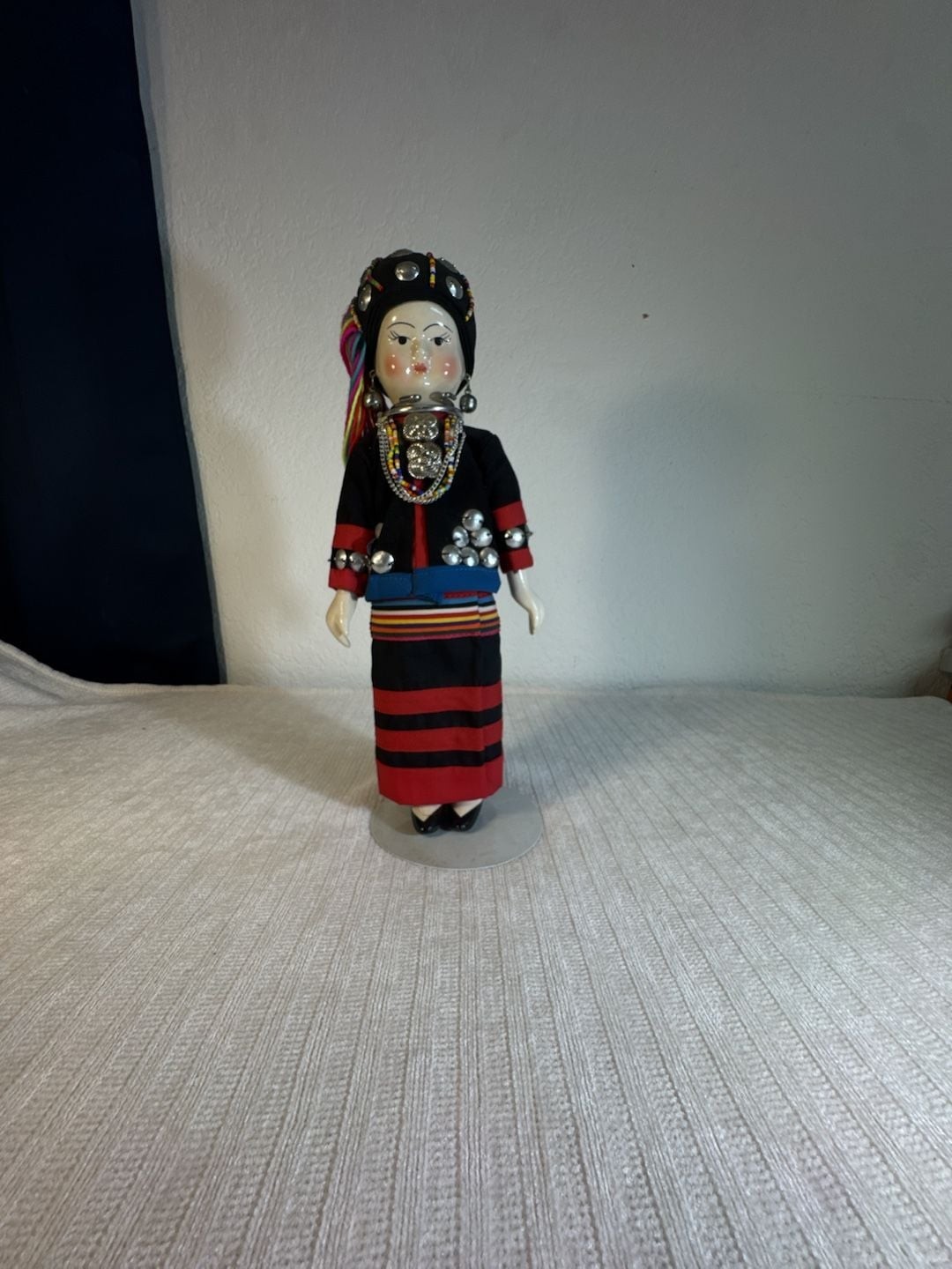 Vintage Hmong Tribe Doll: Hand-painted Porcelain, Authentic Costume - , Vintage Hmong Tribe Doll: Hand-painted Porcelain, Authentic Costume - ,
