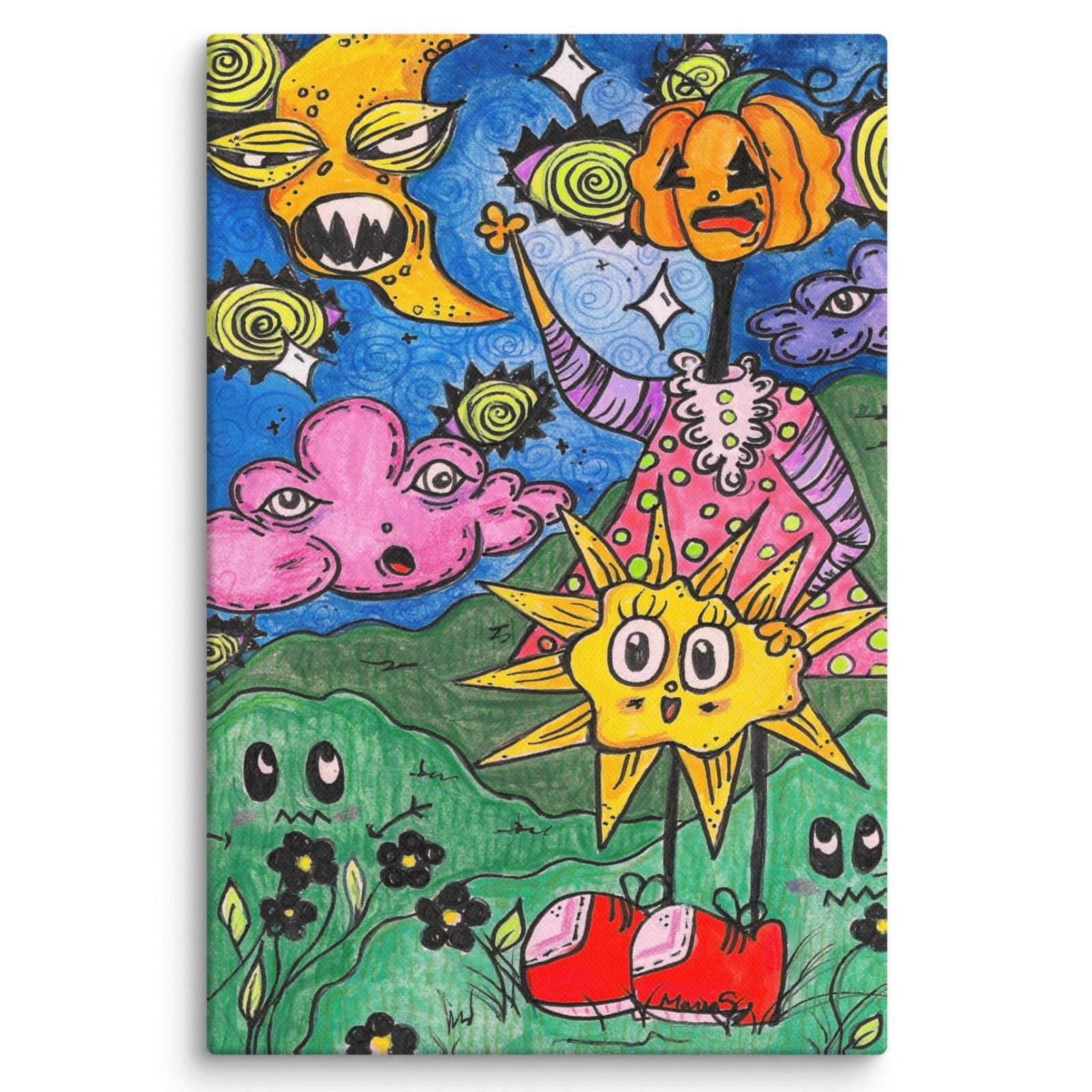 FEVER DREAM. | Canvas PRINT of an Original Surrealist Painting by Maria Scalf
