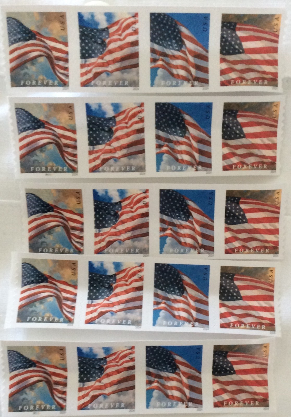 Discounted Of 20 2023/2024 U.S. Flag First Class US Postage Stamps.FREE SHIPPING