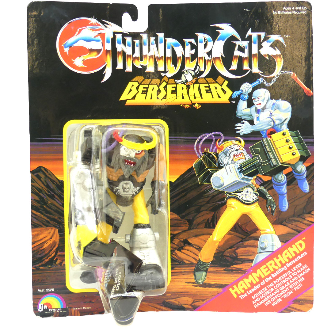Vintage 1986 LJN ThunderCats Berserkers Hammerhand Carded Action Figure Toy