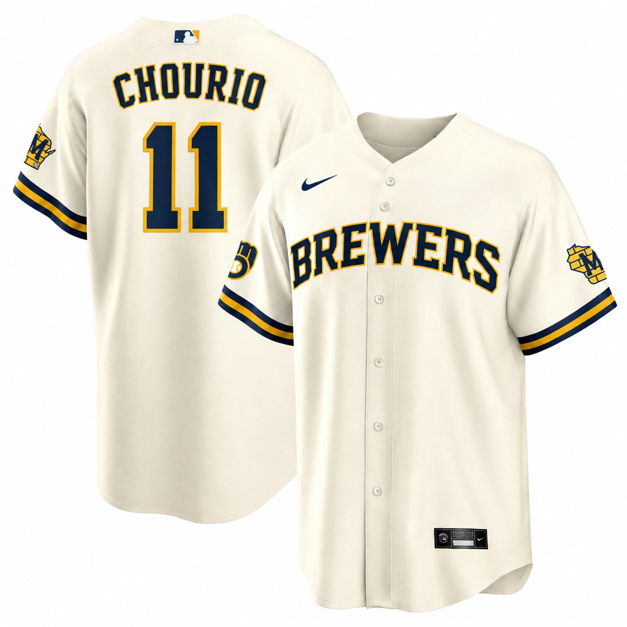 hot Milwaukee Brewers Chourio #11 ALL OVER PRINT Jersey ALL SIZE S-5XL