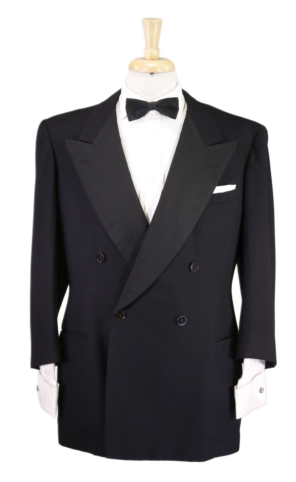 Vintage 1930\'s Bespoke New York Black Tuxedo Formal Double Breasted Jacket 40R