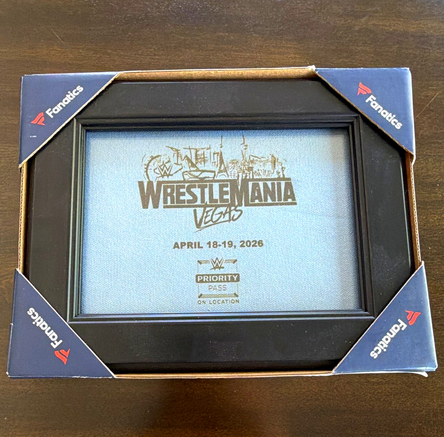WWE WrestleMania 42 Engraved Ring Canvas - Framed Plaque Display WWE WrestleMania 42 Engraved Ring Canvas - Framed Plaque Display