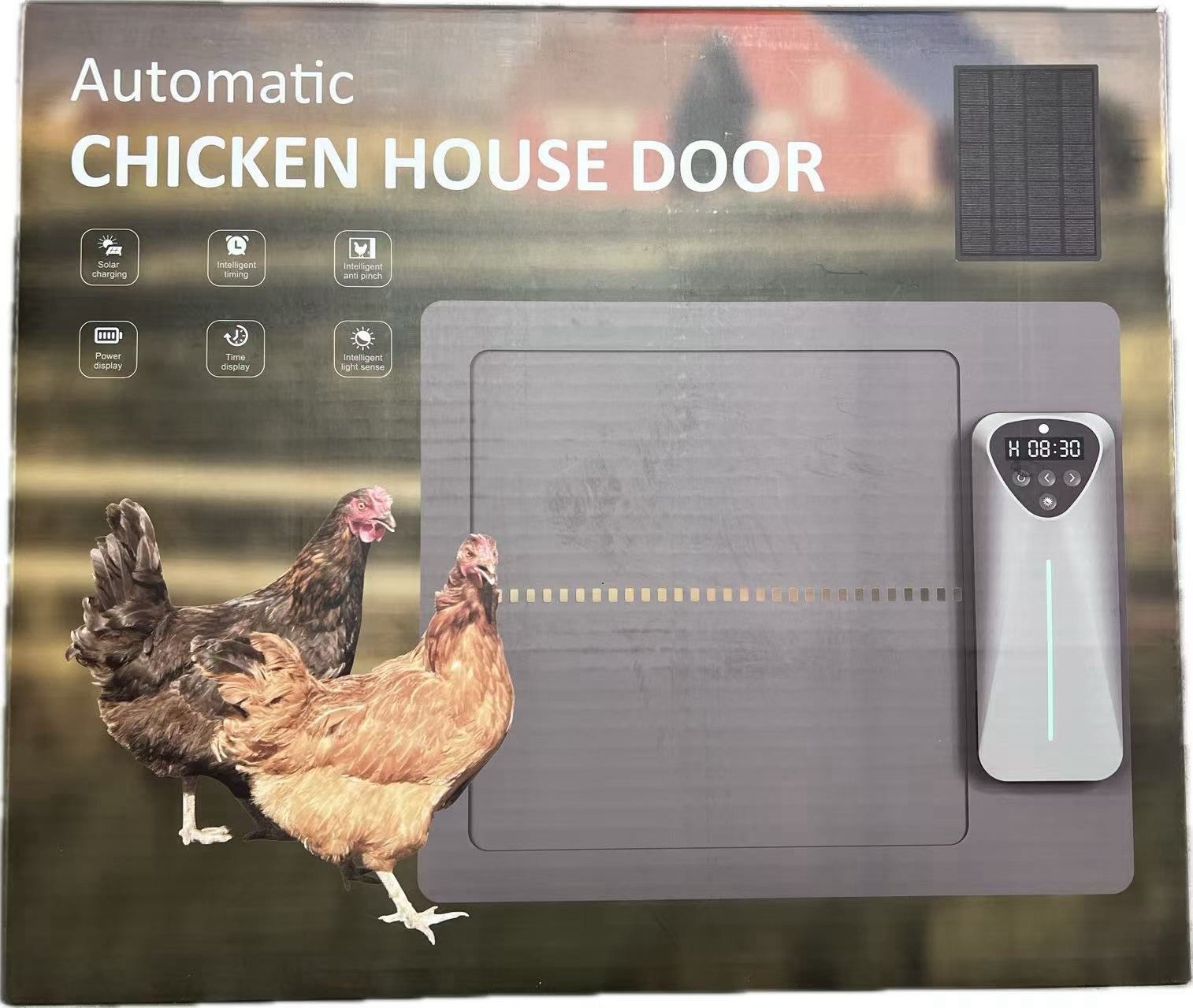 Intelligent Automatic Chicken House Door Remote Pet Coop Door With Solar Panel