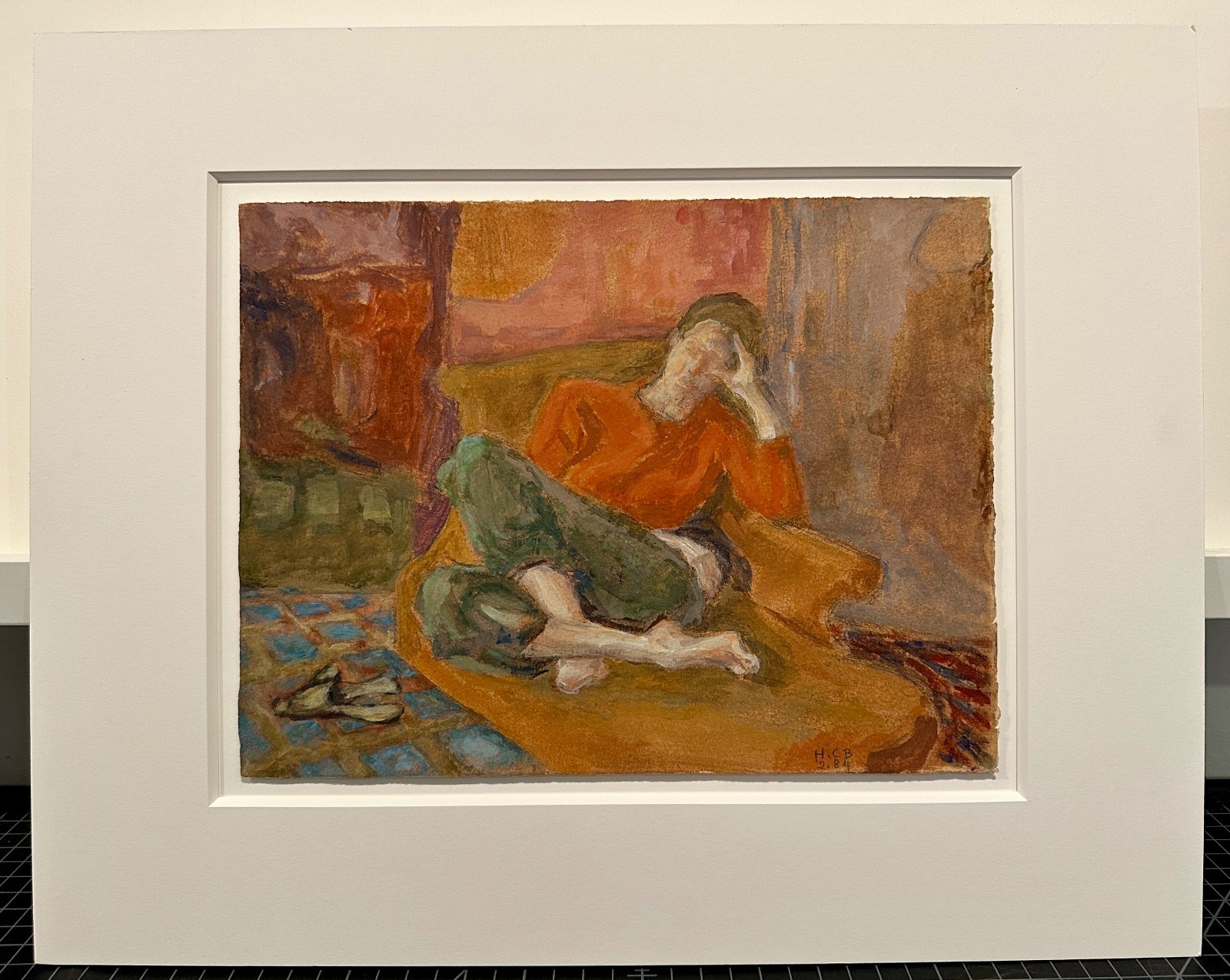 Henri Cartier-Bresson Original Tempera Painting 1984 - Signed Dated Photograph