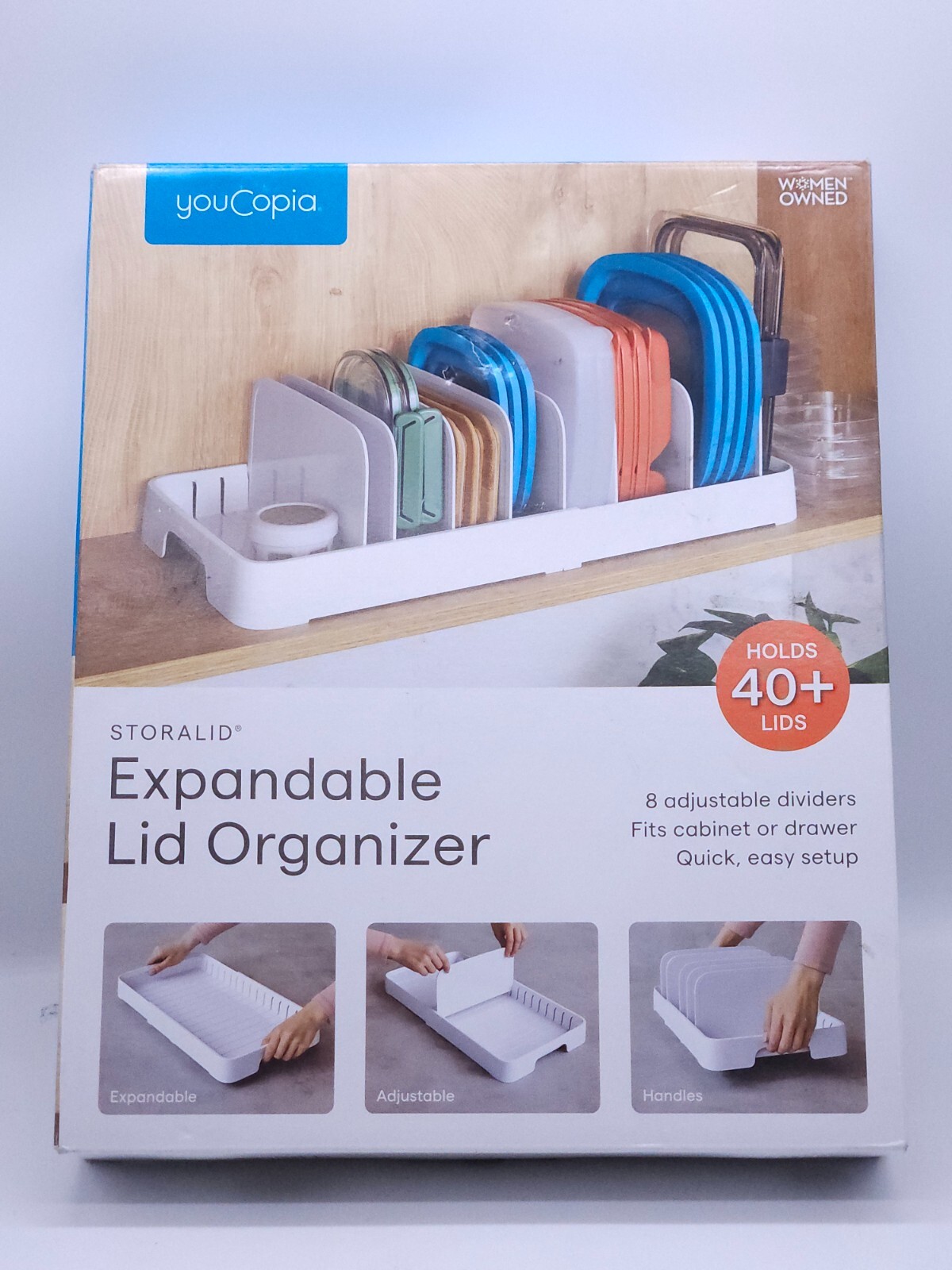 YouCopia StoraLid Food Container Lid Organizer, 40-Lid Capacity YouCopia StoraLid Food Container Lid Organizer, 40-Lid Capacity