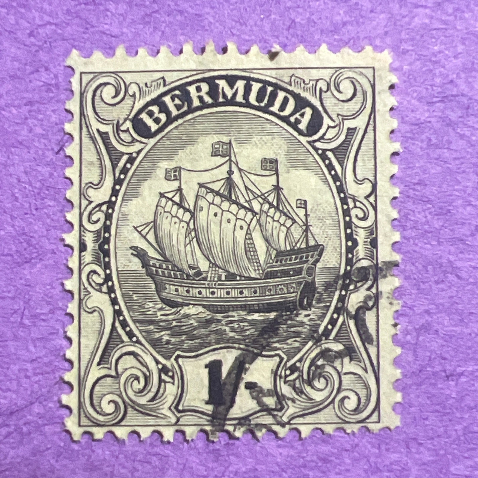 Bermuda 1922 - Used Scott 92. Wmk 4. Caravel Sailing Ship.