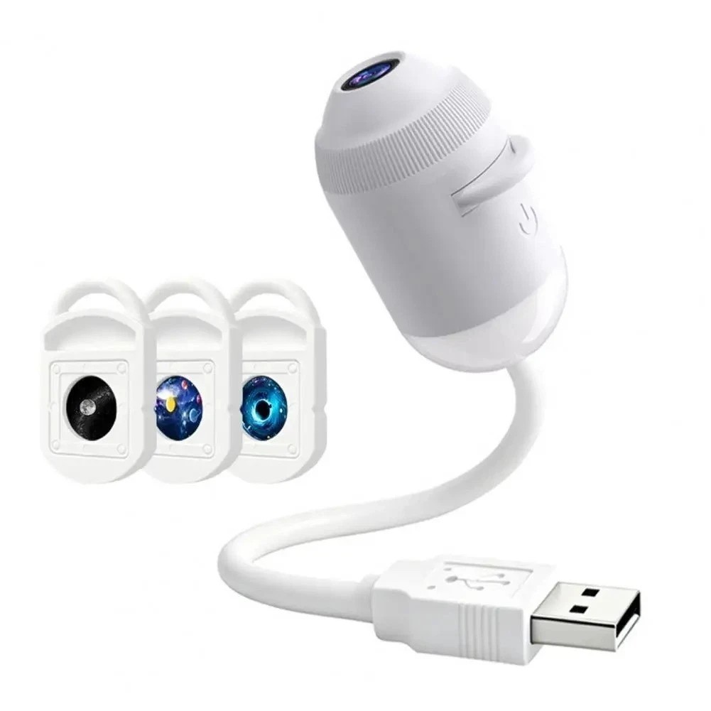 Plug and Play HD Star Projector Night Light, USB Galaxy Ocean Ceiling Projector