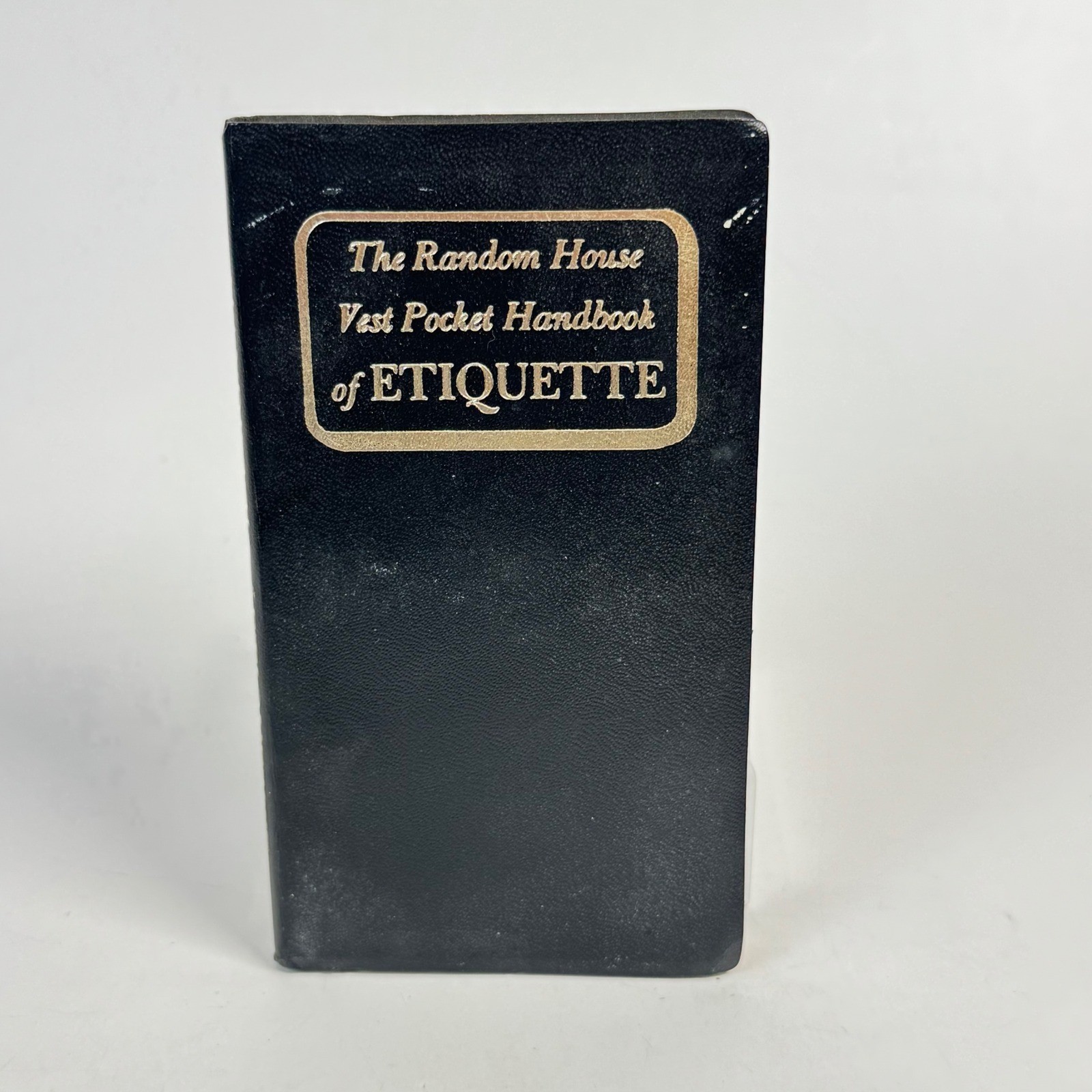 Vintage 1962 Random House Vest Pocket Handbook of Etiquette Frances Benton Black