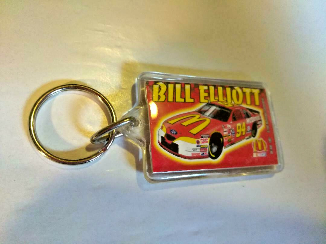 Vtg Bill Elliott McDonalds Key Chain New 1997 NASCAR ~ Ships FREE Vtg Bill Elliott McDonalds Key Chain New 1997 NASCAR ~ Ships FREE