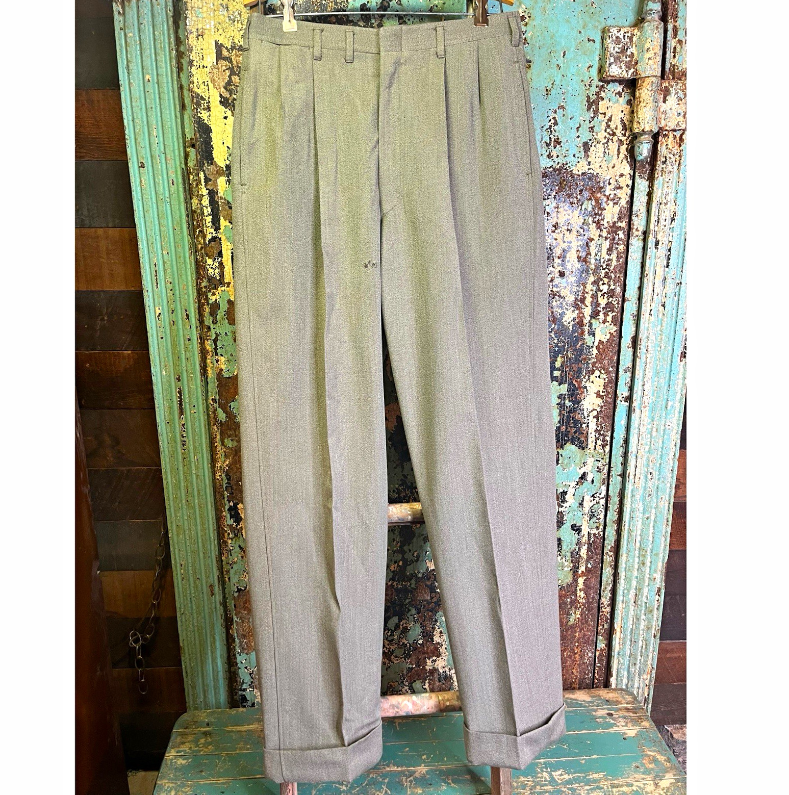 Vintage 1940s 1950s Drop Loop Hollywood Trousers 31x31 Vintage 1940s 1950s Drop Loop Hollywood Trousers 31x31