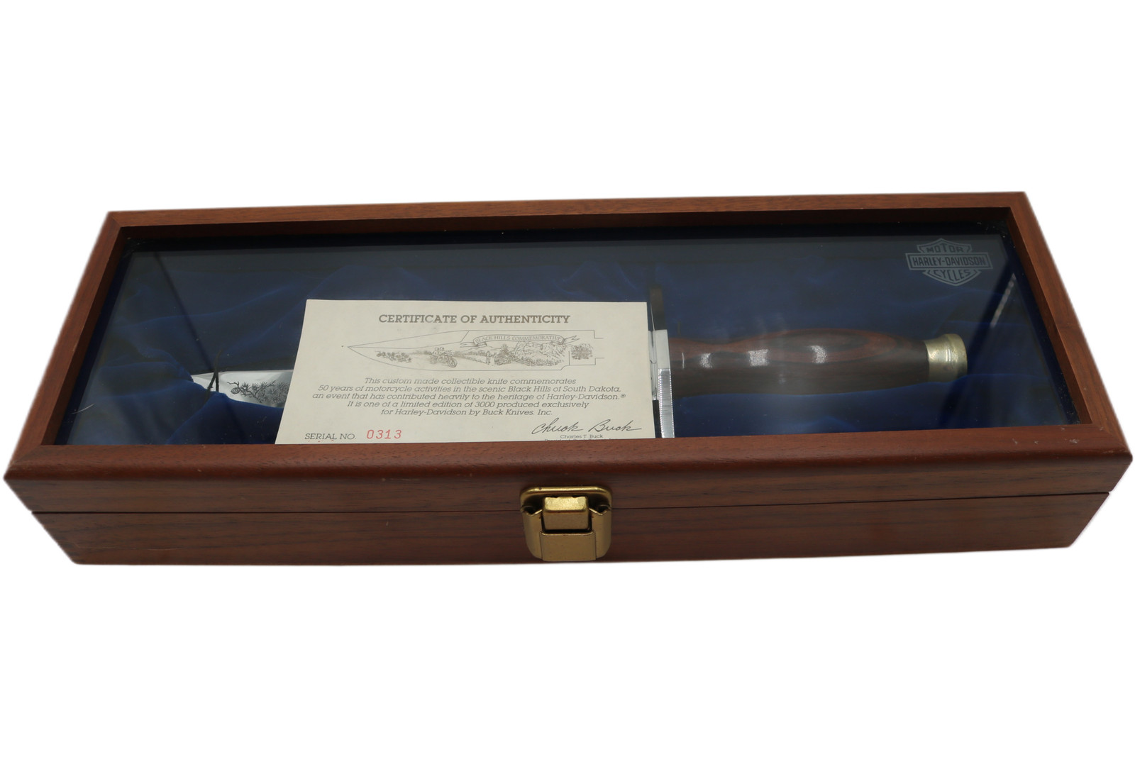 NEW BUCK BLACK HILLS COMMEMORATIVE 15TH ANNIVERSARY HARLEY-DAVIDSON KNIFE