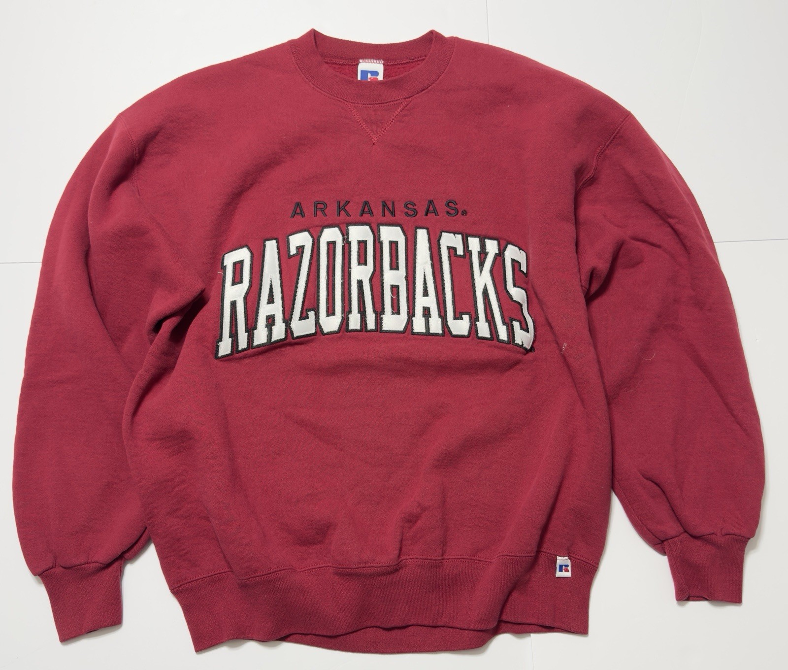 VTG Russell Arkansas Razorbacks Sweatshirt Mens XL Crewneck Made USA Embroidered VTG Russell Arkansas Razorbacks Sweatshirt Mens XL Crewneck Made USA Embroidered