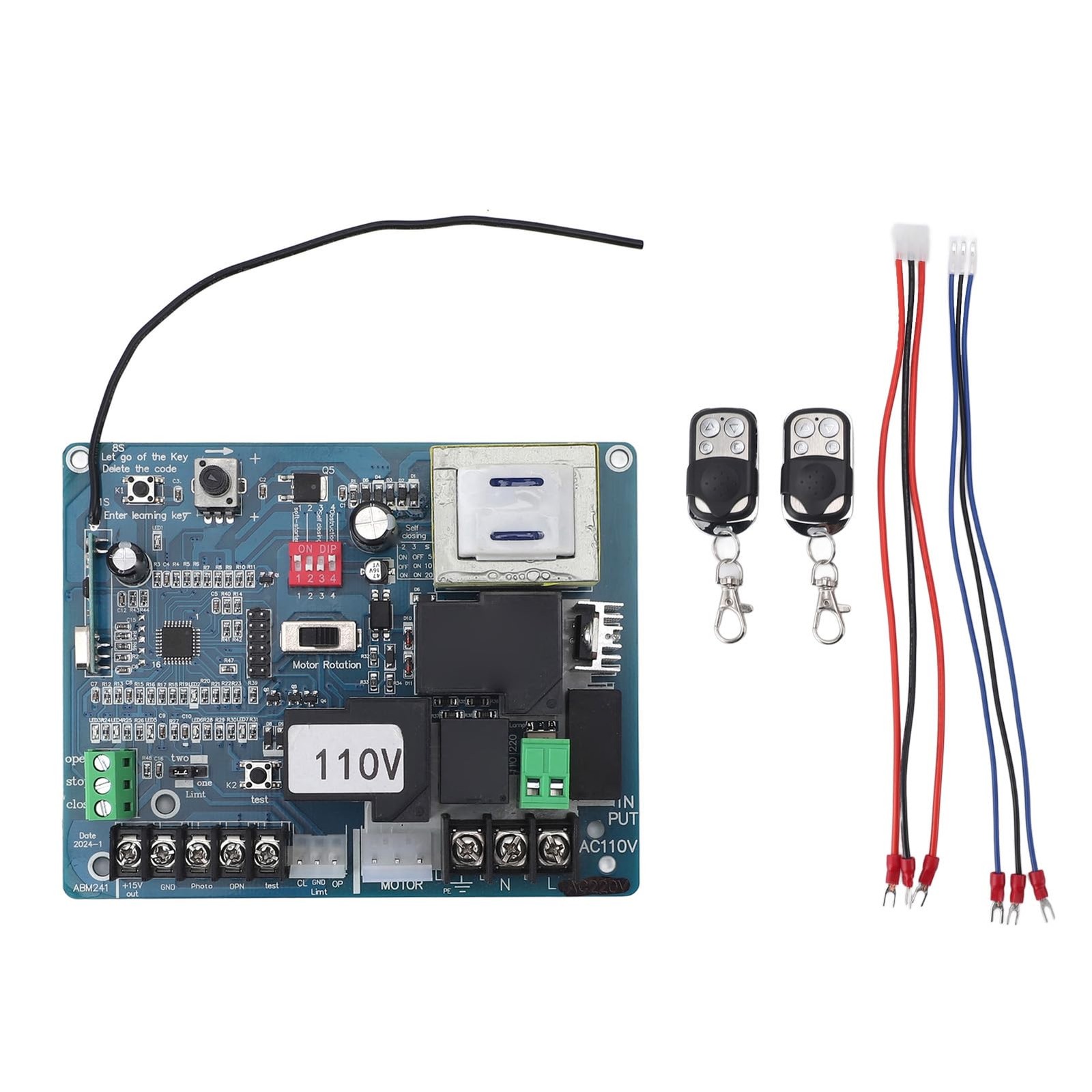 Universal Sliding Gate Opener Circuit Board, Remote Control Capability, 30m R...