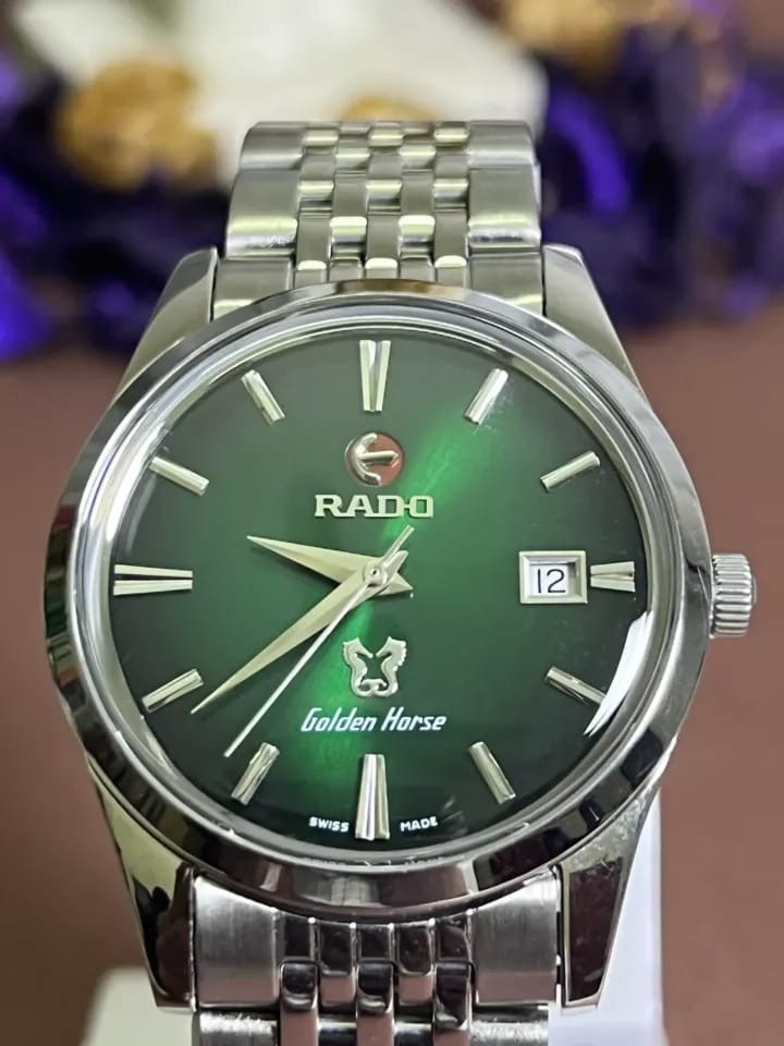 Rado Golden Horse Automatic Men\'s Vintage Green Dial Swiss Wristwatch