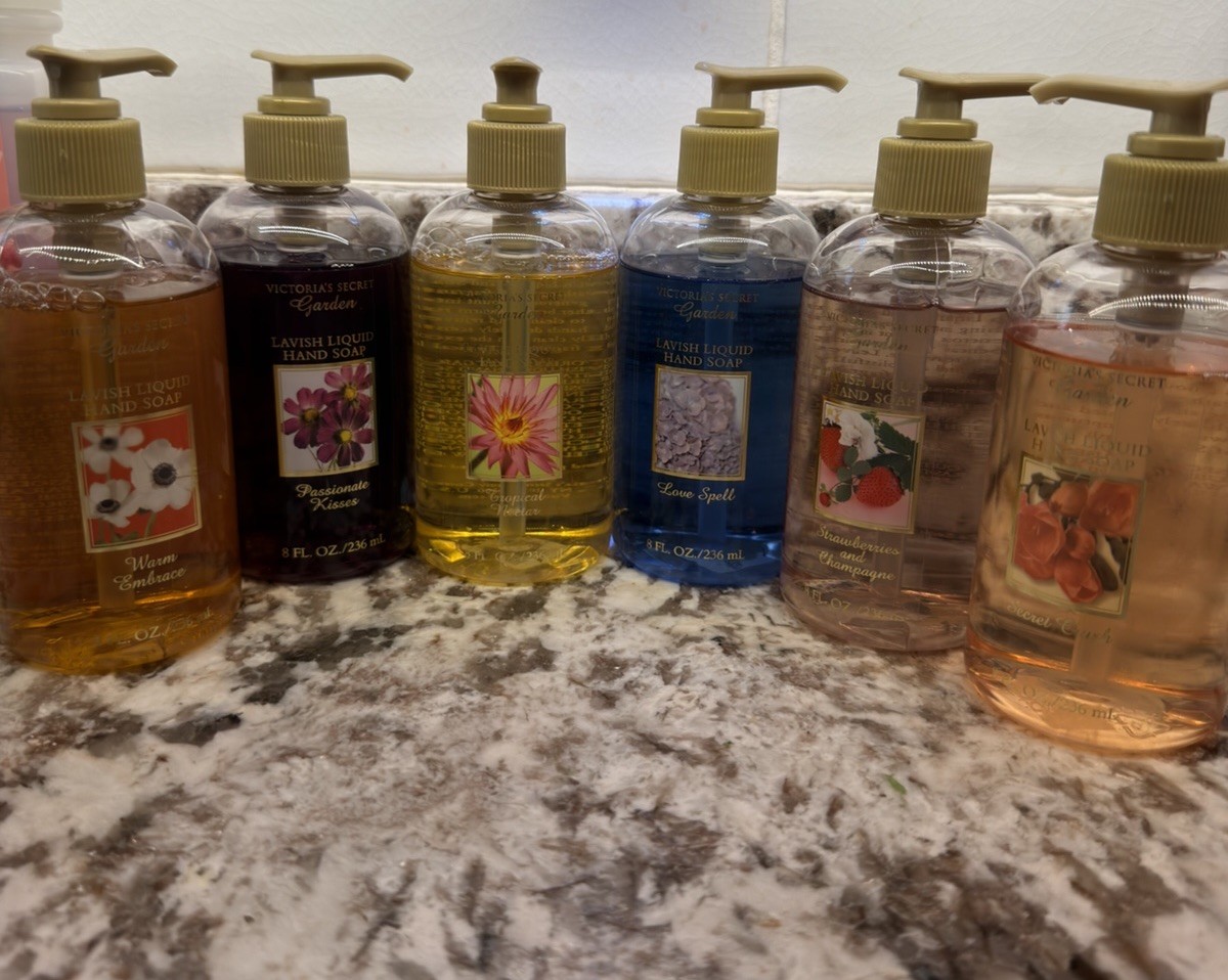 Vtg Victoria's Secret Garden Lavish - Liquid Hand Soap - 8oz New Lot Of 6