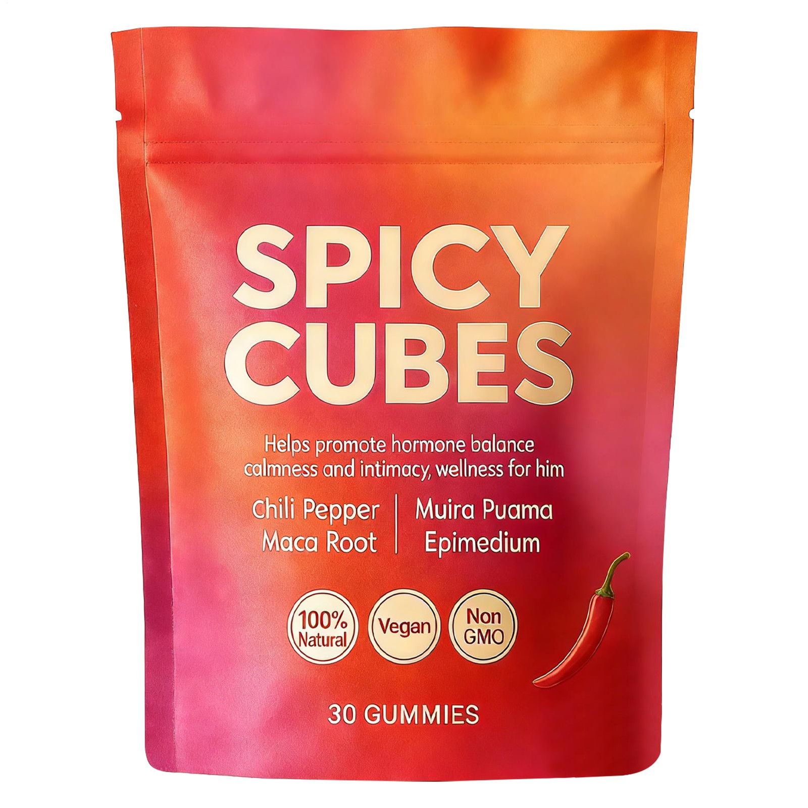 Spicy Cubes Gummies 30 Counts Highly Effective Intimacy Gummies