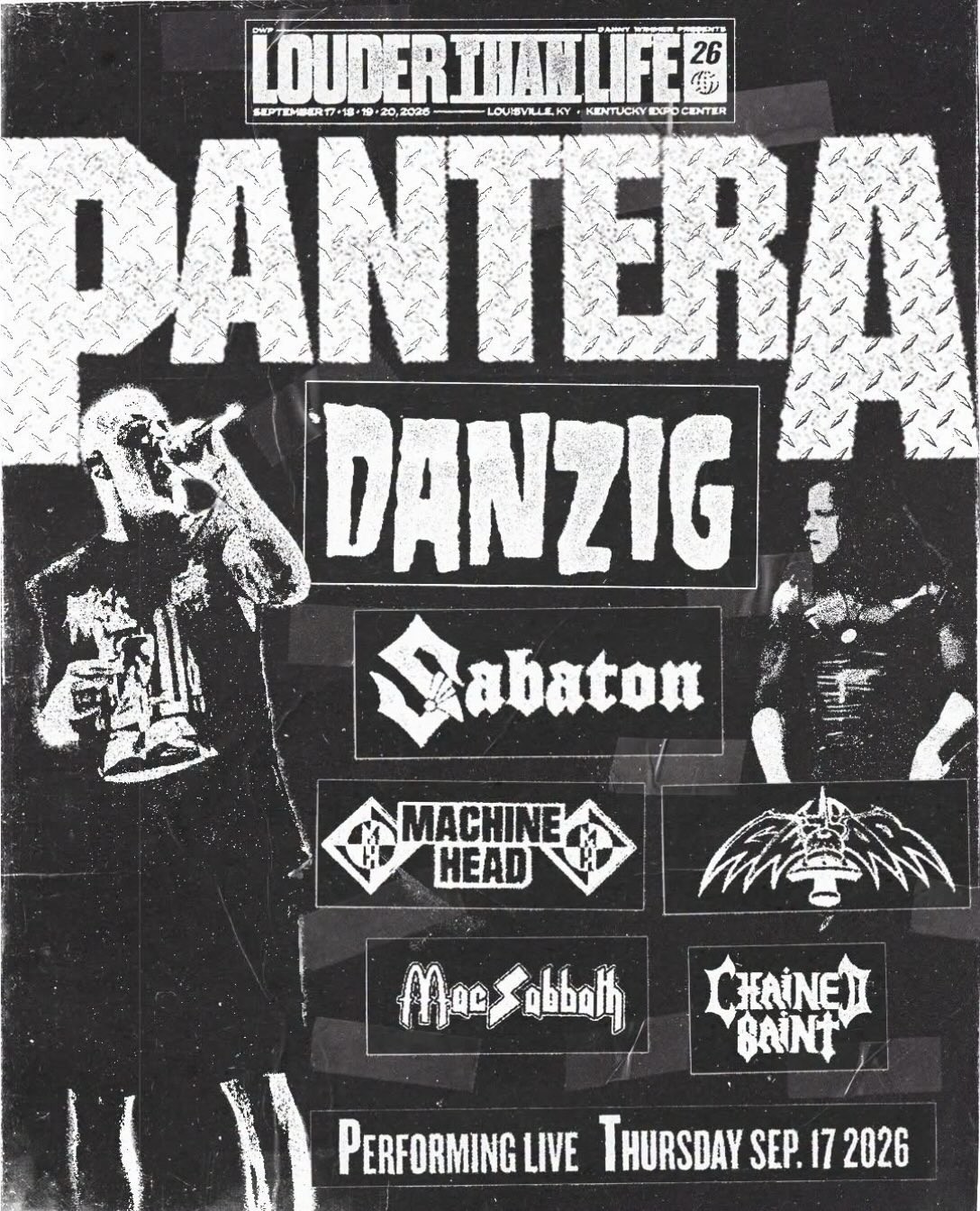 Pantera Danzig Louder Than Life Sep 17 2026 Metal Poster