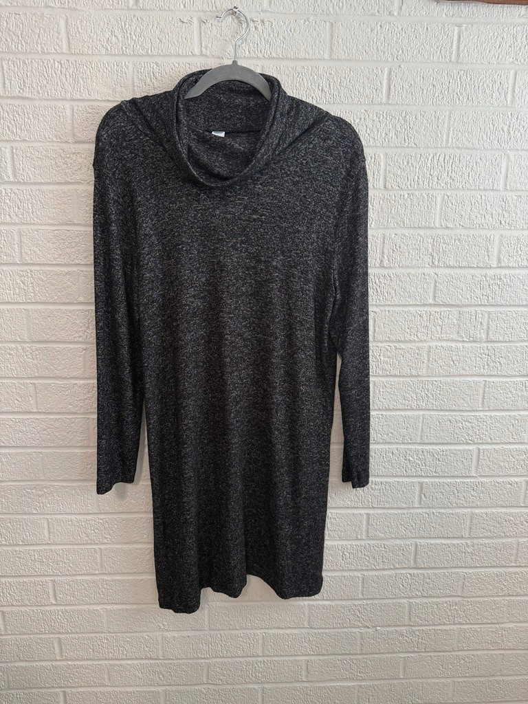 Old Navy Turtleneck Tunic Top Blouse Womens Large Pullover Black Mottled Old Navy Turtleneck Tunic Top Blouse Womens Large Pullover Black Mottled
