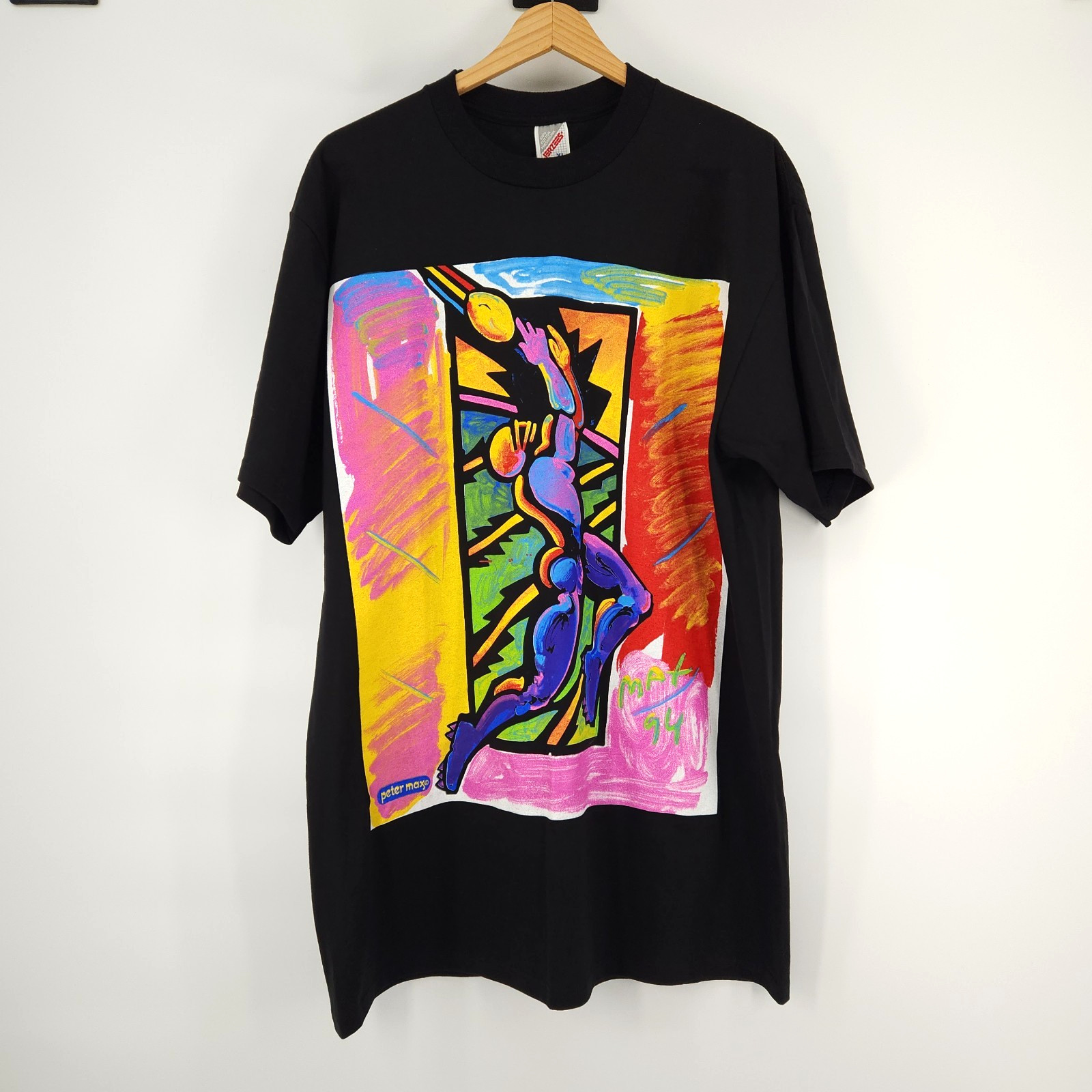 Vintage Peter Max Super Bowl XXVIII T-Shirt Men Size XL Made in USA 1994 NFL