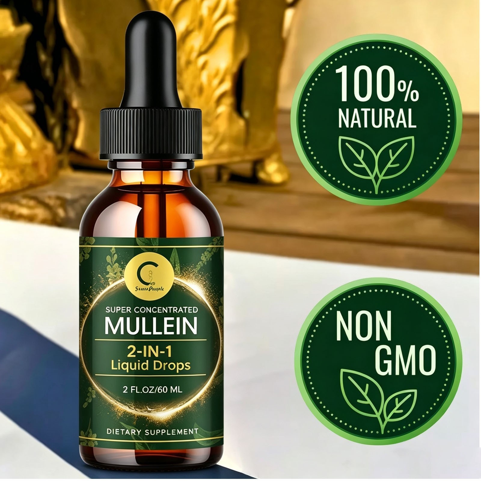 Mullein Leaf Extract Super Concentrated 2 FL.OZ/60 ML Lung Cleanse