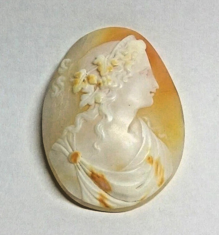 Antique Victorian Hand Carved Cameo Shell Antique Victorian Hand Carved Cameo Shell