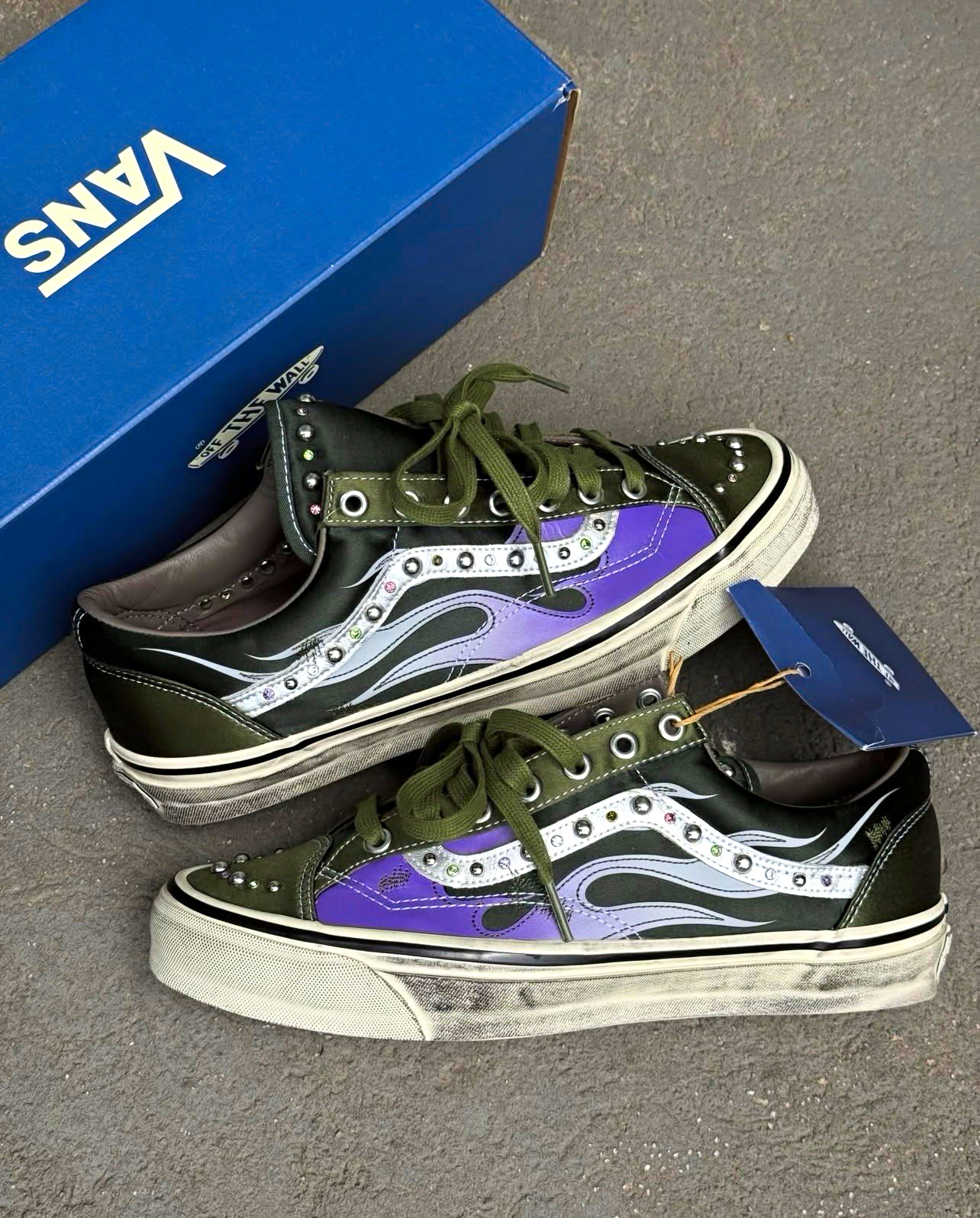 VANS LX Old Skool 36 Archive Flame Green Balsam Skate Shoes US 10 VANS LX Old Skool 36 Archive Flame Green Balsam Skate Shoes US 10