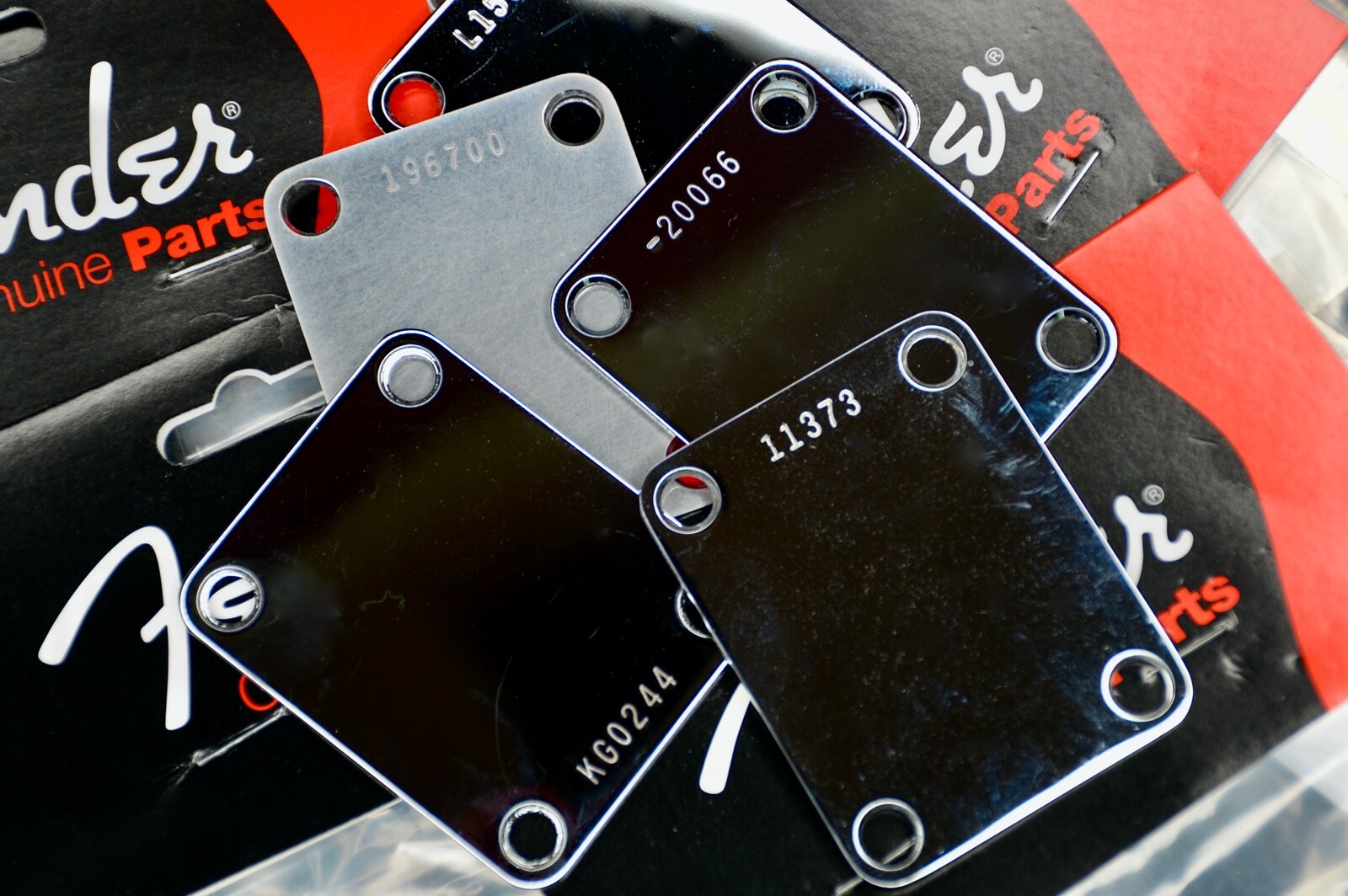 Genuine Fender Chrome Vintage style neck plate, with yr choice of custom number