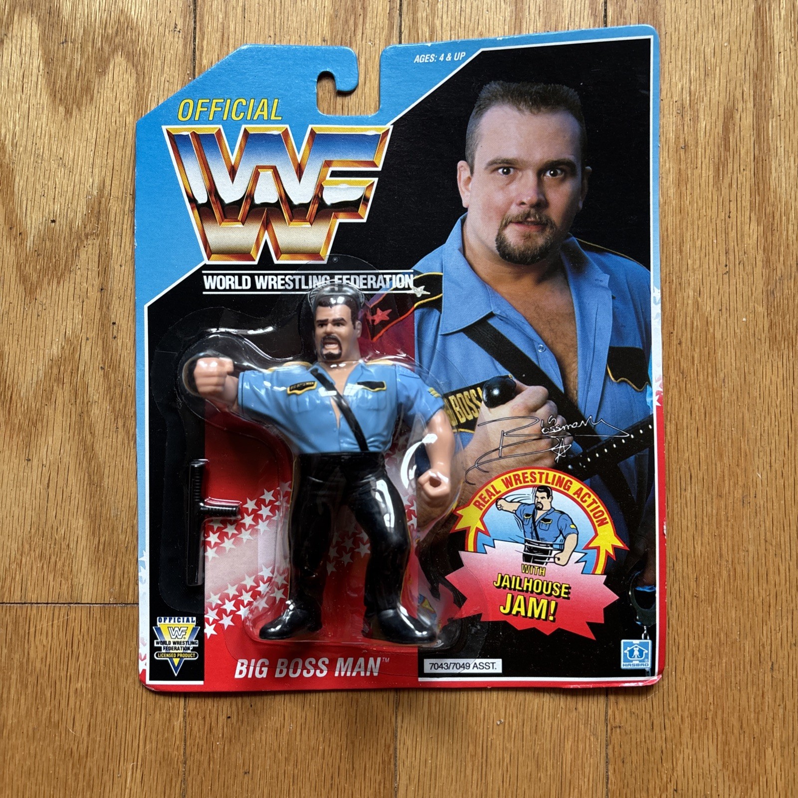 WWF wwe Vintage Wrestler Blue Card BIG BOSS MAN Hasbro 1992 MOC