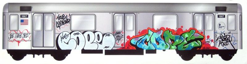 King Cope2 TRAINS OF THOUGH  Original Painting