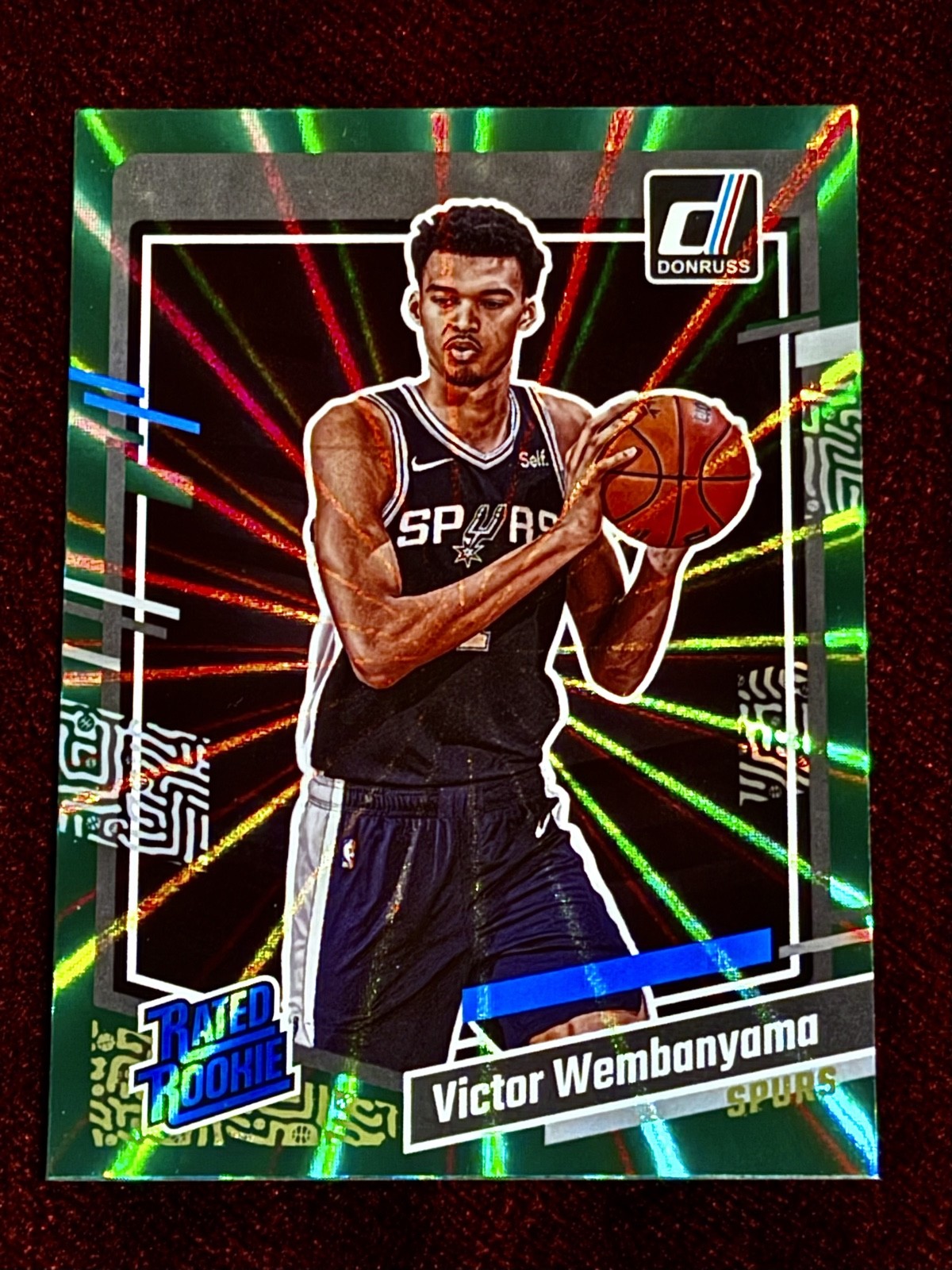 2023-24 Panini Donruss - Rated Rookie Victor Wembanyama #220 Holo Green Laser RC 2023-24 Panini Donruss - Rated Rookie Victor Wembanyama #220 Holo Green Laser RC