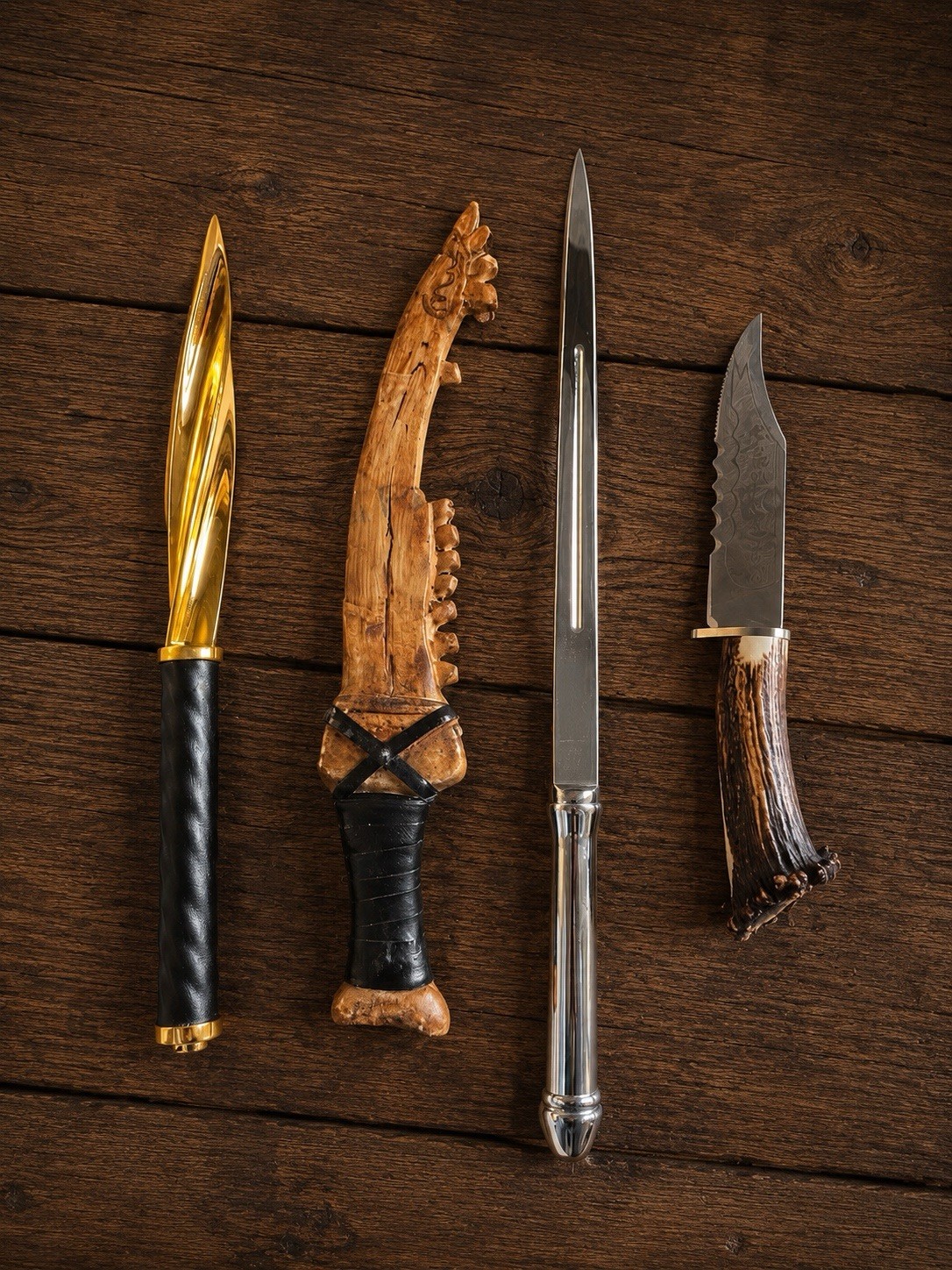 4 Supernatural Replica Knife Set Ruby Demon,Angel Blade,Archangel & First Blade