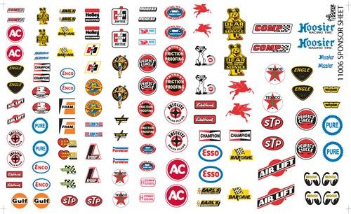Gofer Racing 11006 1/24-1/25 Scale Sponsor Sheet Decal