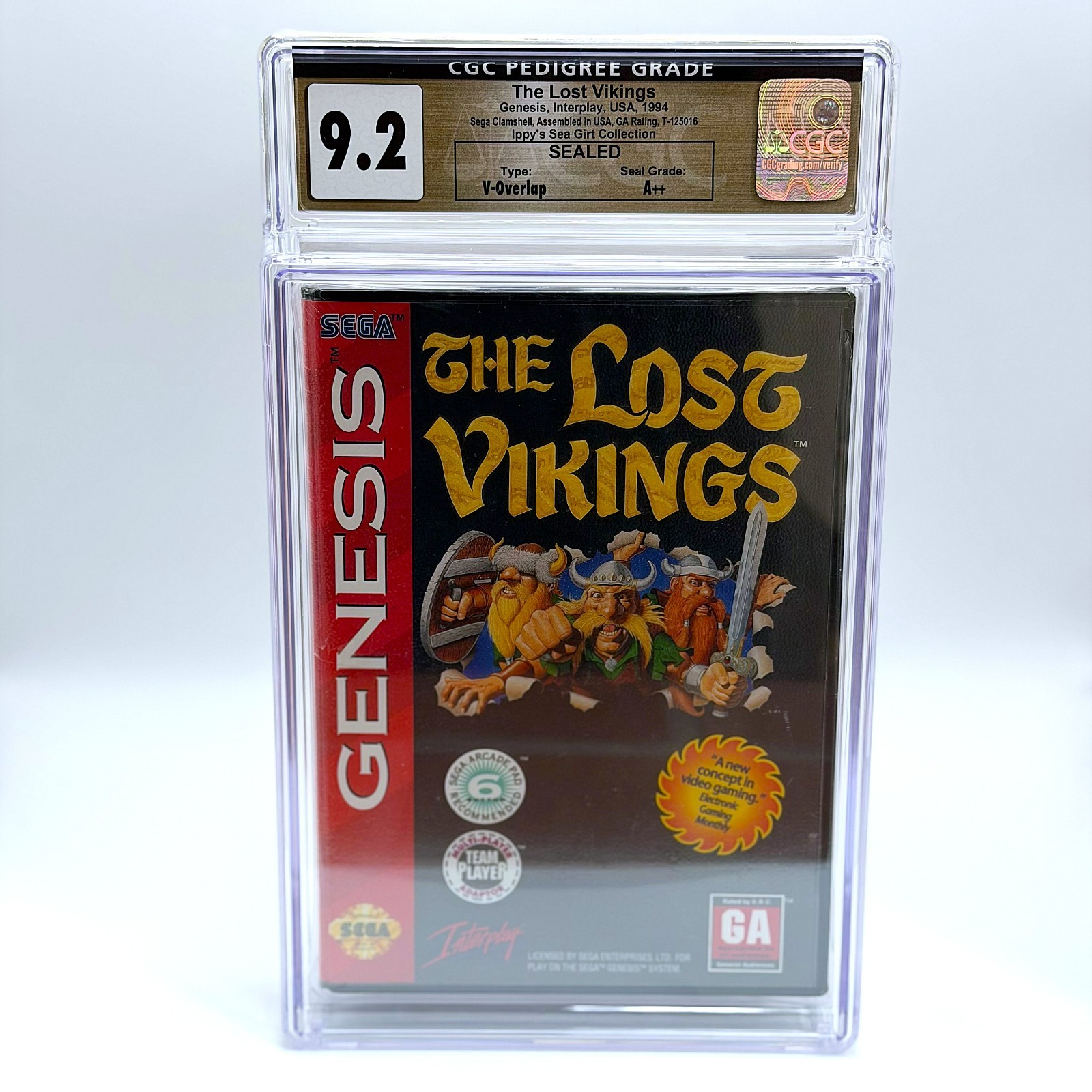 The Lost Vikings Sega Genesis CGC 9.2 A++ Factory Sealed Pedigree 1994