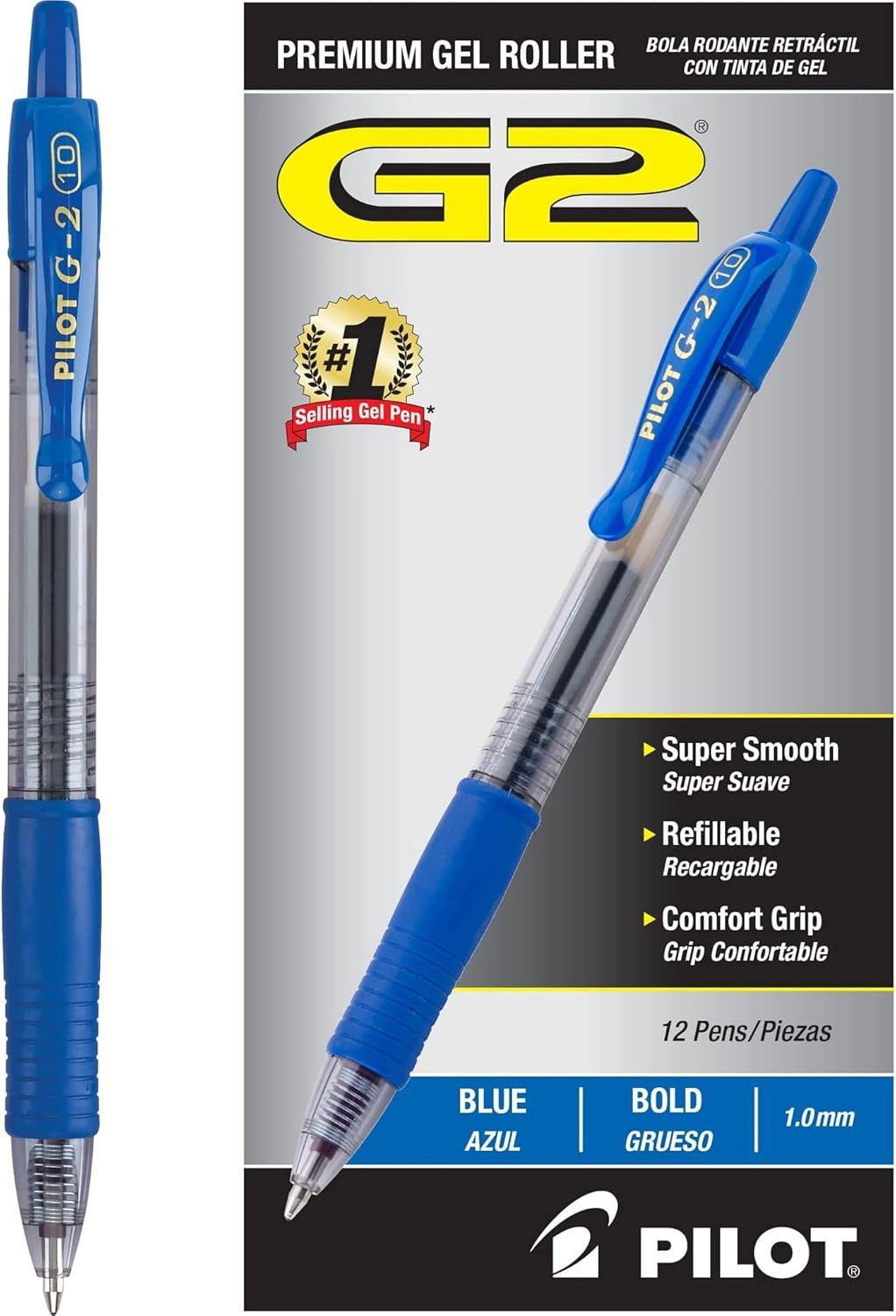 Pilot G2 Gel Pens 1.0mm Bold Point Retractable Blue Ink Rollerball 12 Pack 31257 Pilot G2 Gel Pens 1.0mm Bold Point Retractable Blue Ink Rollerball 12 Pack 31257