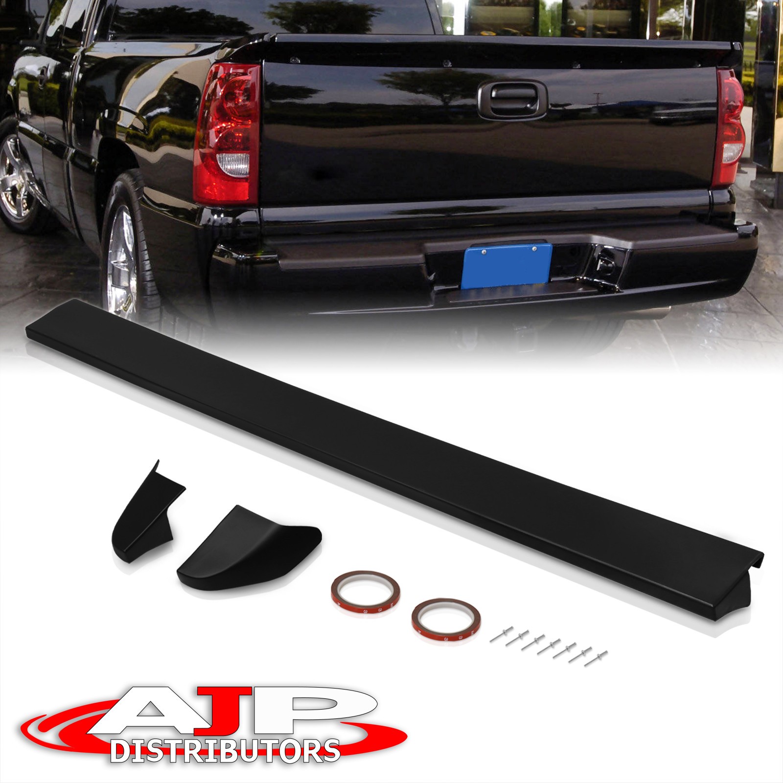 3PC Tailgate Spoiler Wing PU For 1999-2007 Chevy Silverado Sierra 1500 Fleetside