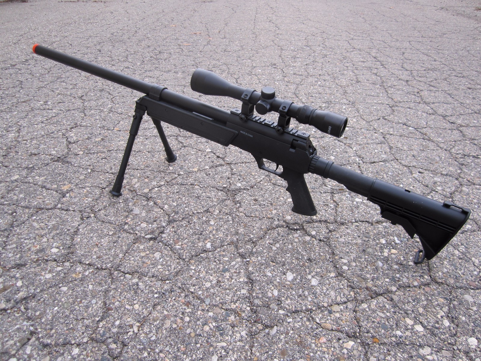 One HL Well MB06d Bolt Action  Airsoft Sniper Rifle Scope Bipod 470 FPS
