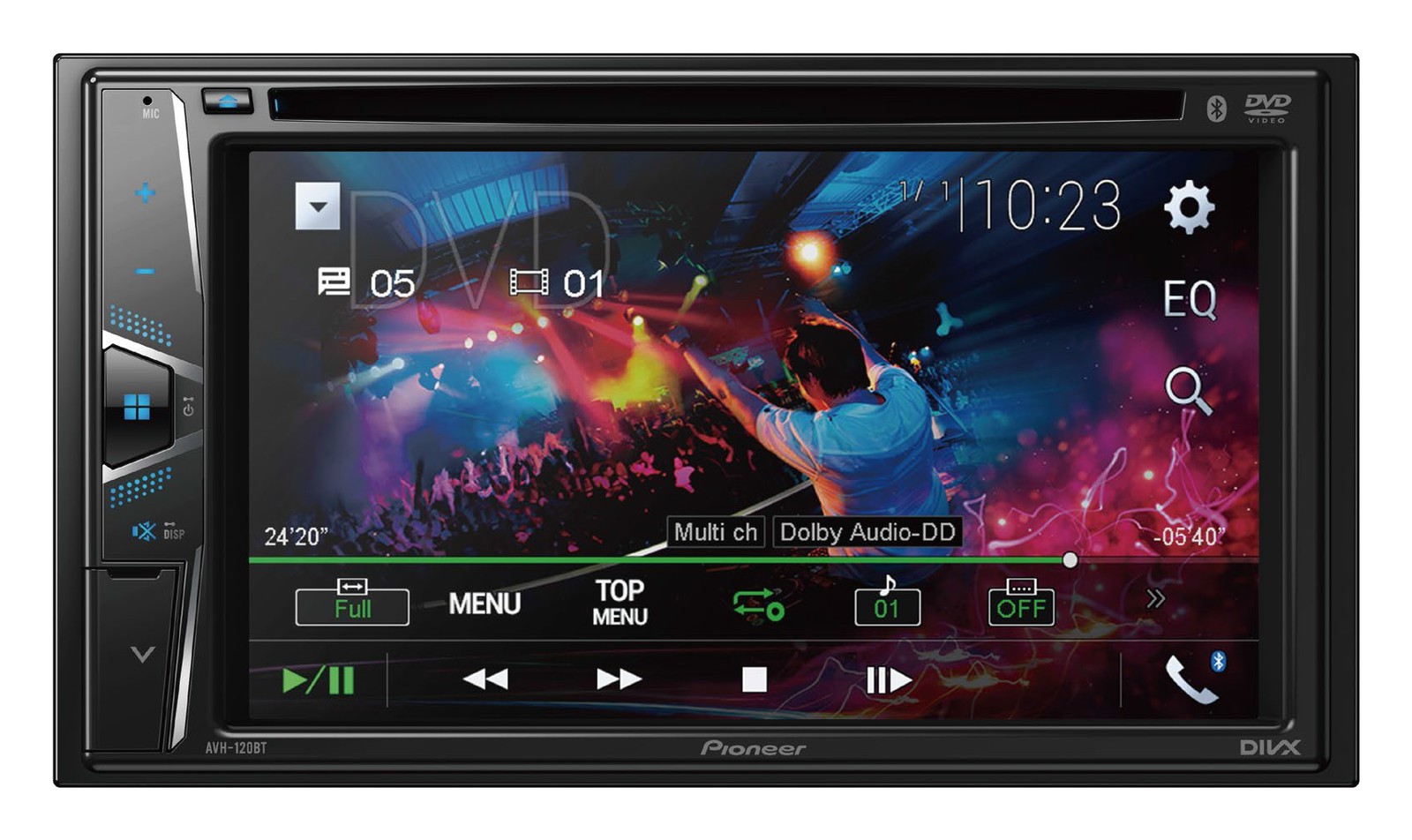 Pioneer AVH-120BT Bluetooth AV Receiver with a 6.2\