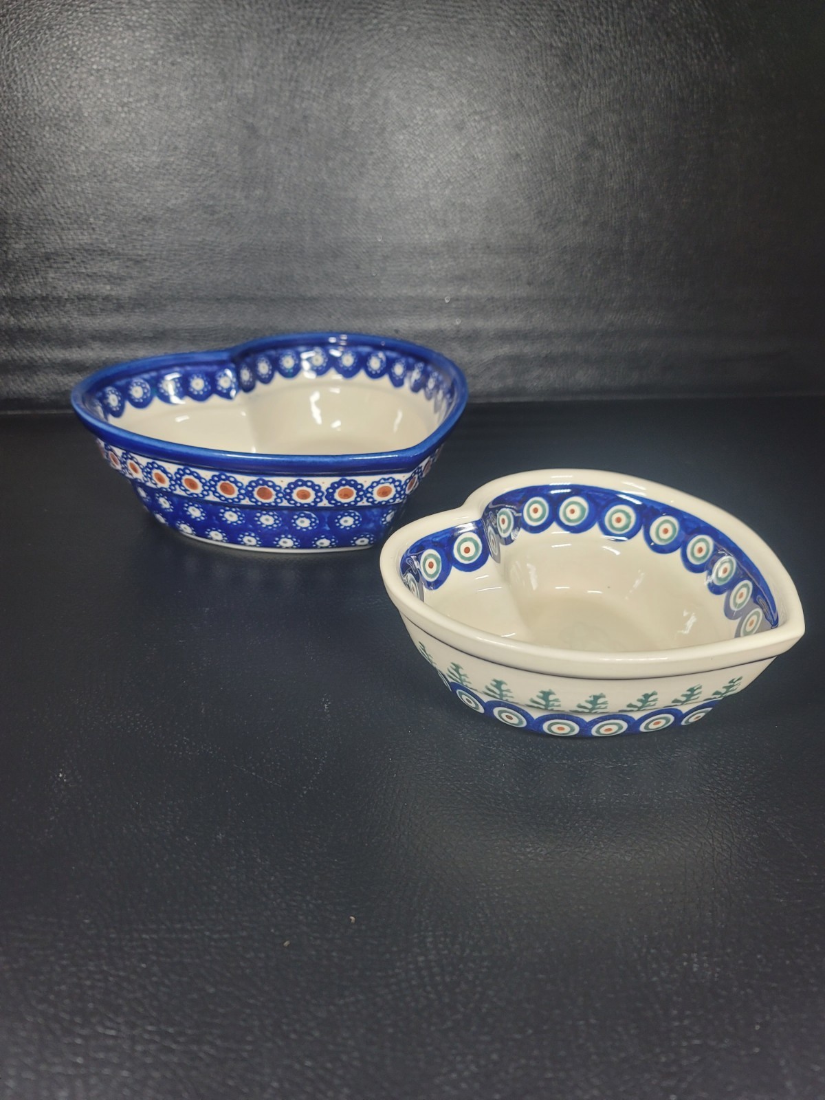 Boleslawiec Polish Pottery Heart Shaped Bowl 9 Boleslawiec Polish Pottery Heart Shaped Bowl 9