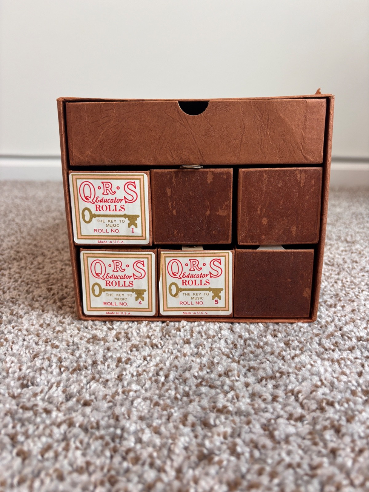 Vintage QRS Educator Rolls 1-6 Self Teaching Player Piano Course Box Set