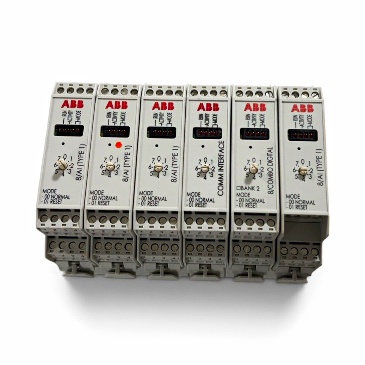 ABB Totalflow TFIO Module Lot 6pc 8/AI Type II COMM 8/COMBO Digital
