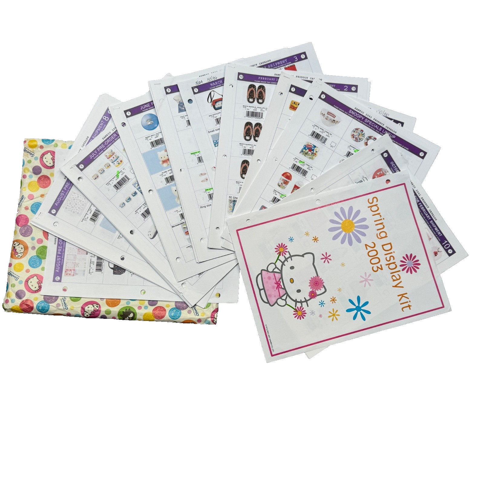 y2k vtg SANRIO Smiles HELLO KITTY Store Catalog Lot SNOOPY Peanuts 2002 2003