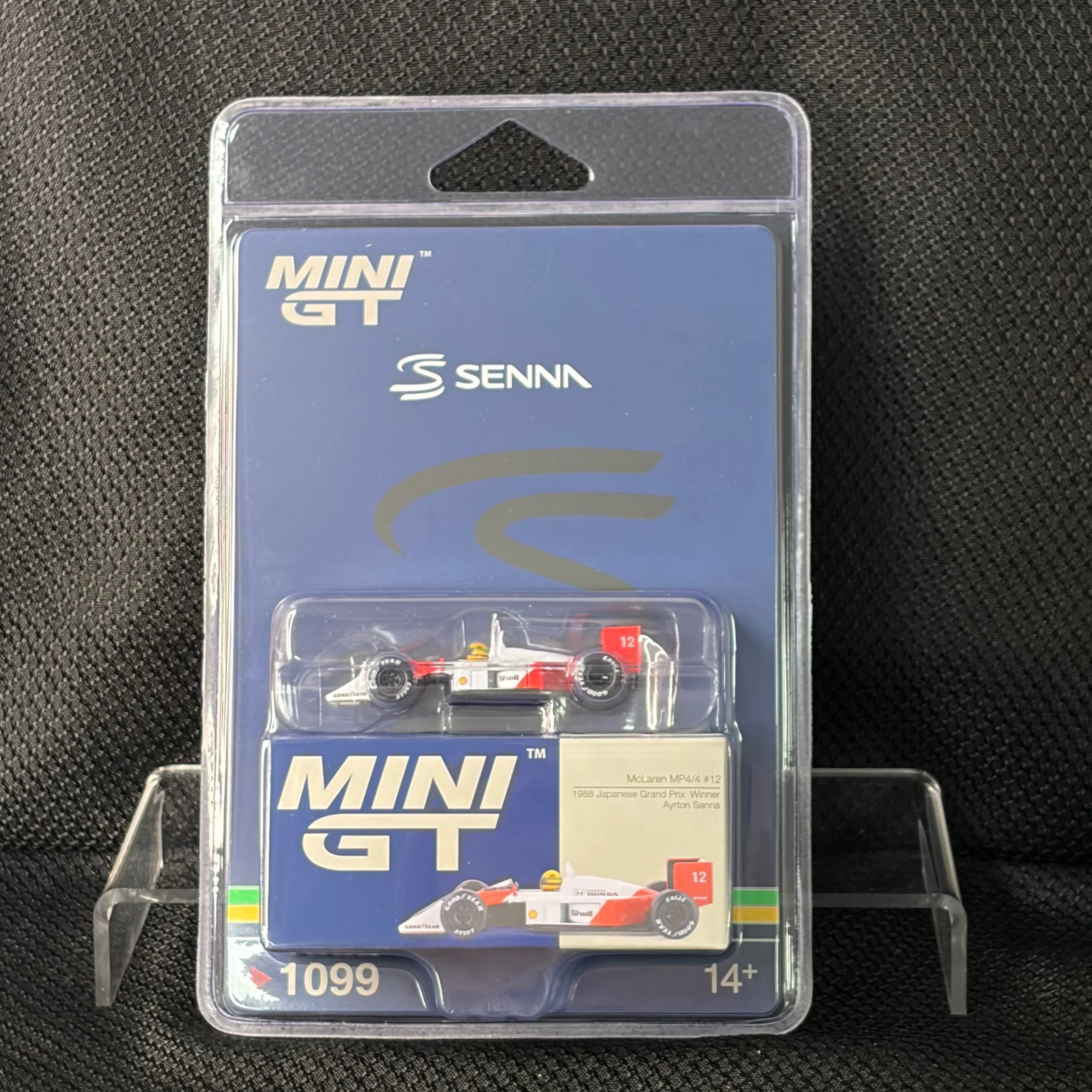 MINI GT #1099 McLaren MP4/4 #12 Ayrton Senna 1988 Japan GP Winner