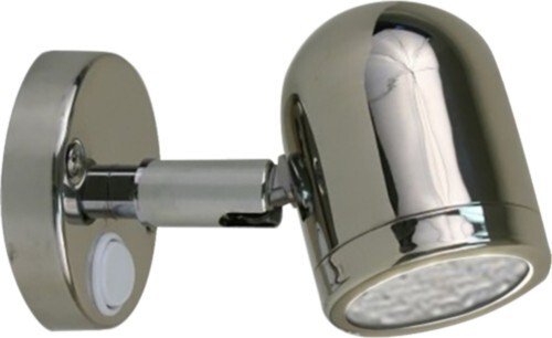 Scandvik 19053P Cabin and Reading Light, Stainless Steel