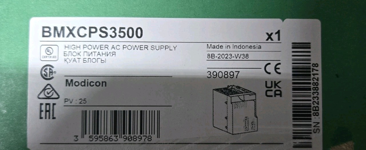 Schneider BMXCPS3500 - High Power AC Supply, Brand New, All Ppw, Illinois Stock Schneider BMXCPS3500 - High Power AC Supply, Brand New, All Ppw, Illinois Stock