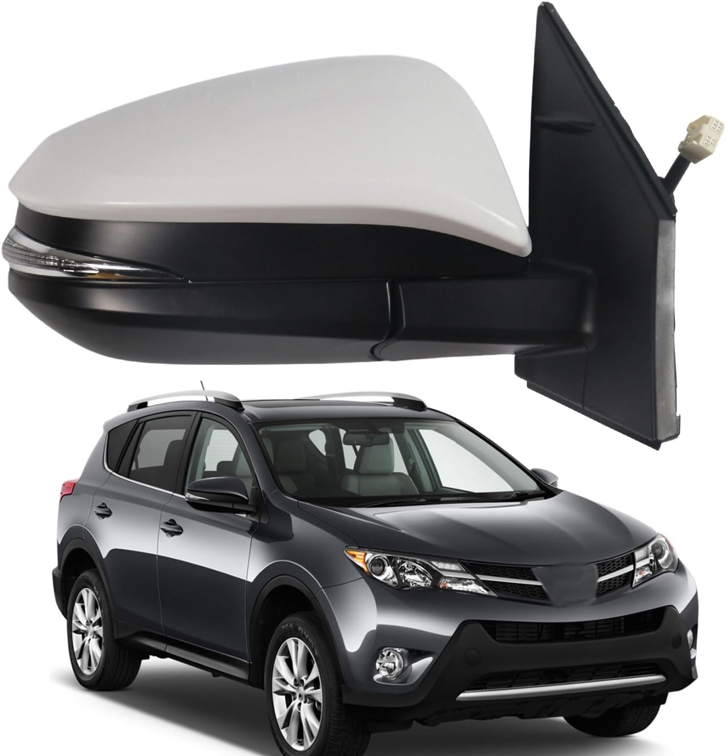 Side Mirror Car Door Mirror for Toyota RAV4 2013-2015 Right Passenger Side |Powe